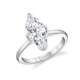 MICHAEL M Engagement Rings 18K White Gold / 4 / 1 Tulip R849 High Polished R849HP-1