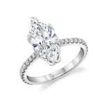 MICHAEL M Engagement Rings 18K White Gold / 4 / 1 Tulip R850U R850U-1