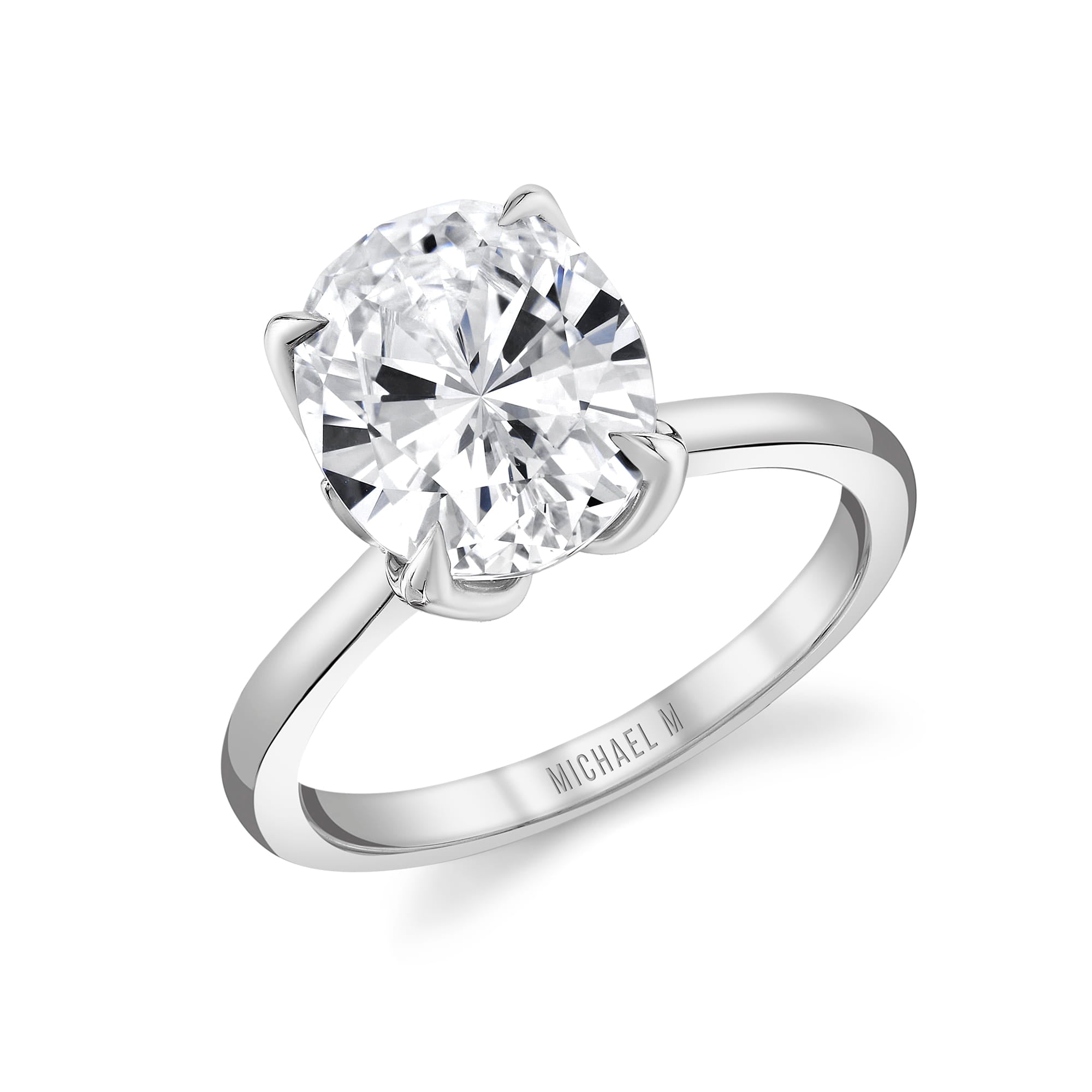 MICHAEL M Engagement Rings 18K White Gold / 4 / 1 *Tulip R851 R851-1