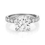 MICHAEL M Engagement Rings 18K White Gold / 4 Crown R731-3 Round R731-3RD
