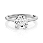 MICHAEL M Engagement Rings 18K White Gold / 4 Crown R826-2 Round R826-2RD