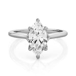 MICHAEL M Engagement Rings 18K White Gold / 4 Crown R828-2 Marquise R828-2