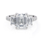 MICHAEL M Engagement Rings 18K White Gold / 5 Trinity Emerald Three-Stone ICR767-2.5EM
