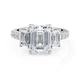 MICHAEL M Engagement Rings 18K White Gold / 5 Trinity Emerald Three-Stone ICR767-2.5EM