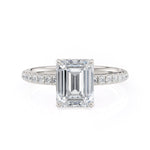 MICHAEL M Engagement Rings 18K White Gold CROWN R715-2 Emerald R715-2EMWG