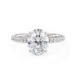 MICHAEL M Engagement Rings 18K White Gold Crown R715-2 Oval R715-2WG