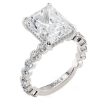 MICHAEL M Engagement Rings 18K White Gold Crown R782-3 Radiant