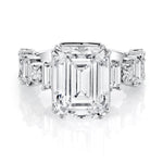 MICHAEL M Engagement Rings 18K White Gold EDIT not sure of color Icons R824-7 Emerald ICR824-7EM