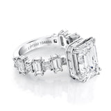 MICHAEL M Engagement Rings 18K White Gold EDIT not sure of color Icons R824-7 Emerald ICR824-7EM