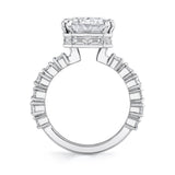 MICHAEL M Engagement Rings 18K White Gold EDIT not sure of color Icons R824-7 Emerald ICR824-7EM