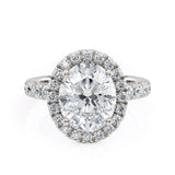 MICHAEL M Engagement Rings 18K White Gold Europa R320L-3-OV R320L-3-OV-WG