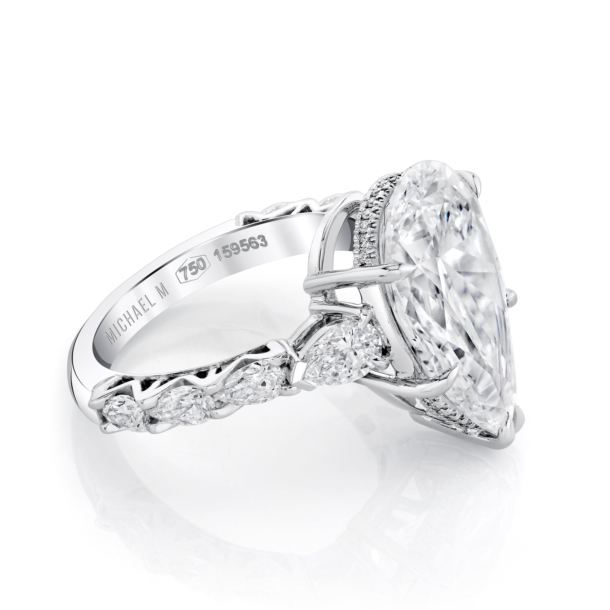 MICHAEL M Engagement Rings 18K White Gold Icons R758-7