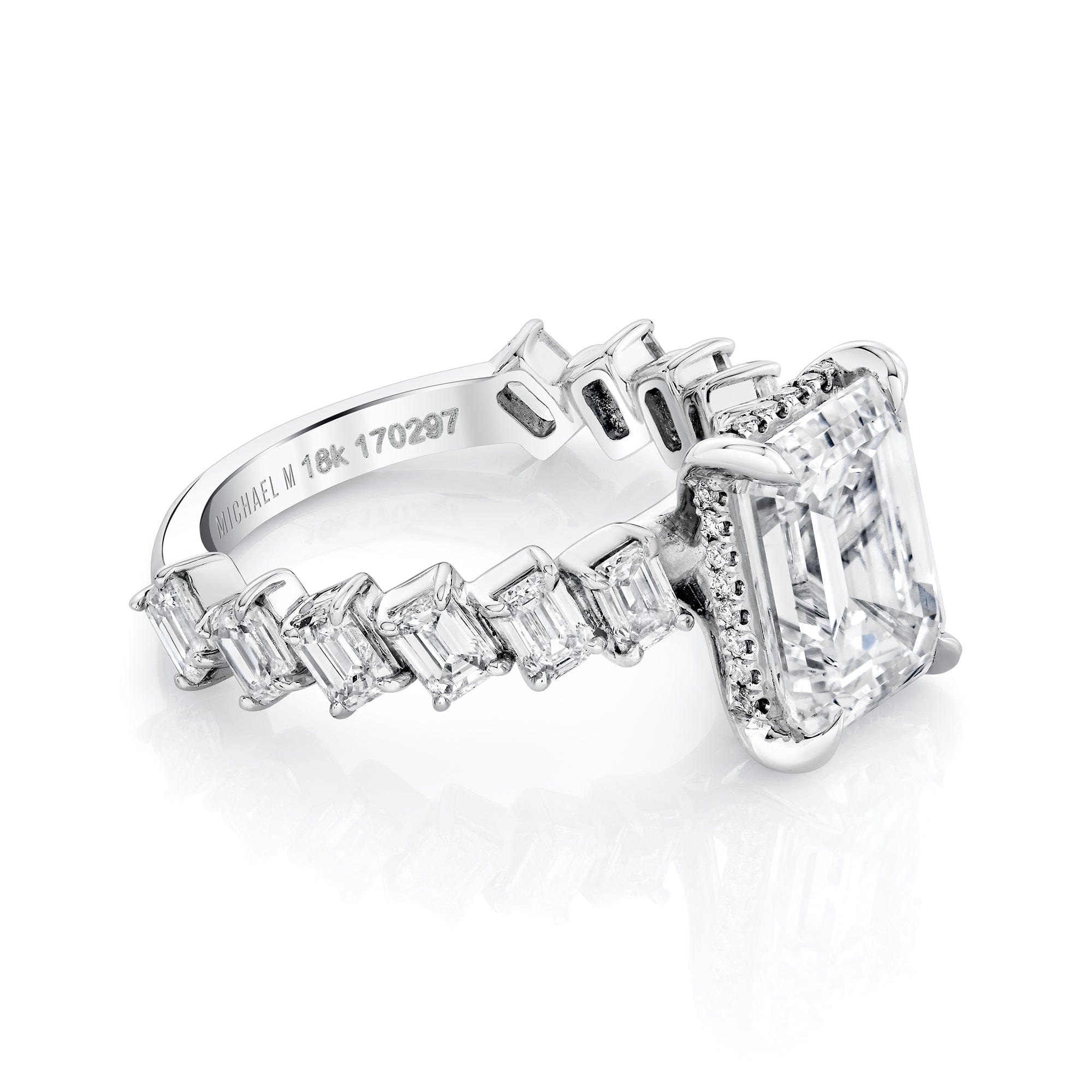 MICHAEL M Engagement Rings 18K White Gold Icons R825-3 R825-3