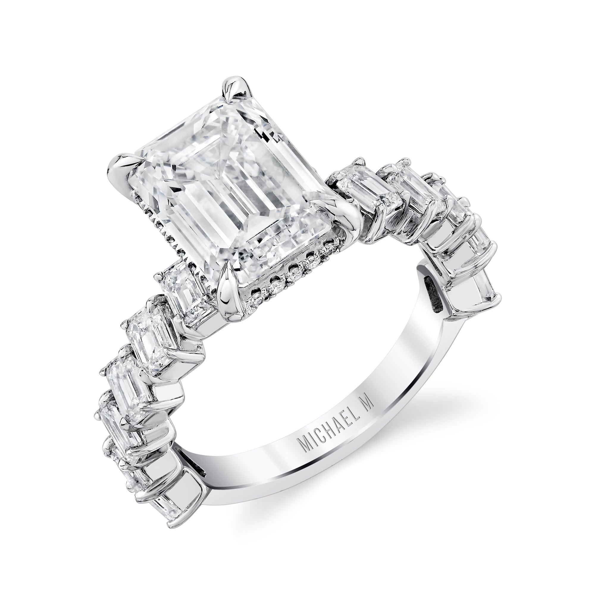 MICHAEL M Engagement Rings 18K White Gold Icons R825-3 R825-3