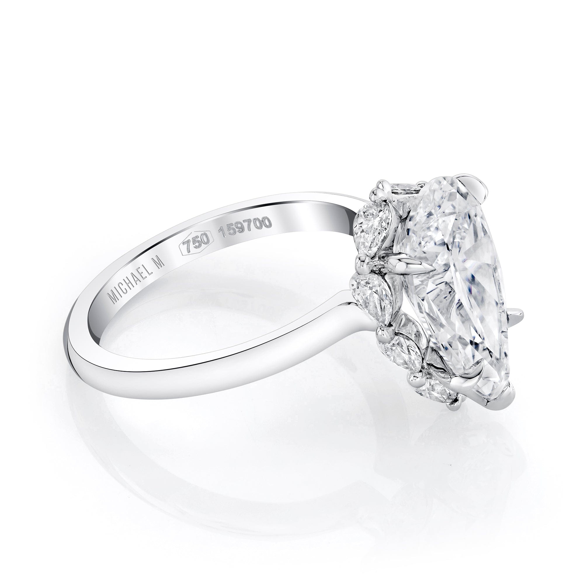 MICHAEL M Engagement Rings 18K White Gold Icons R839-4 R839-4PR