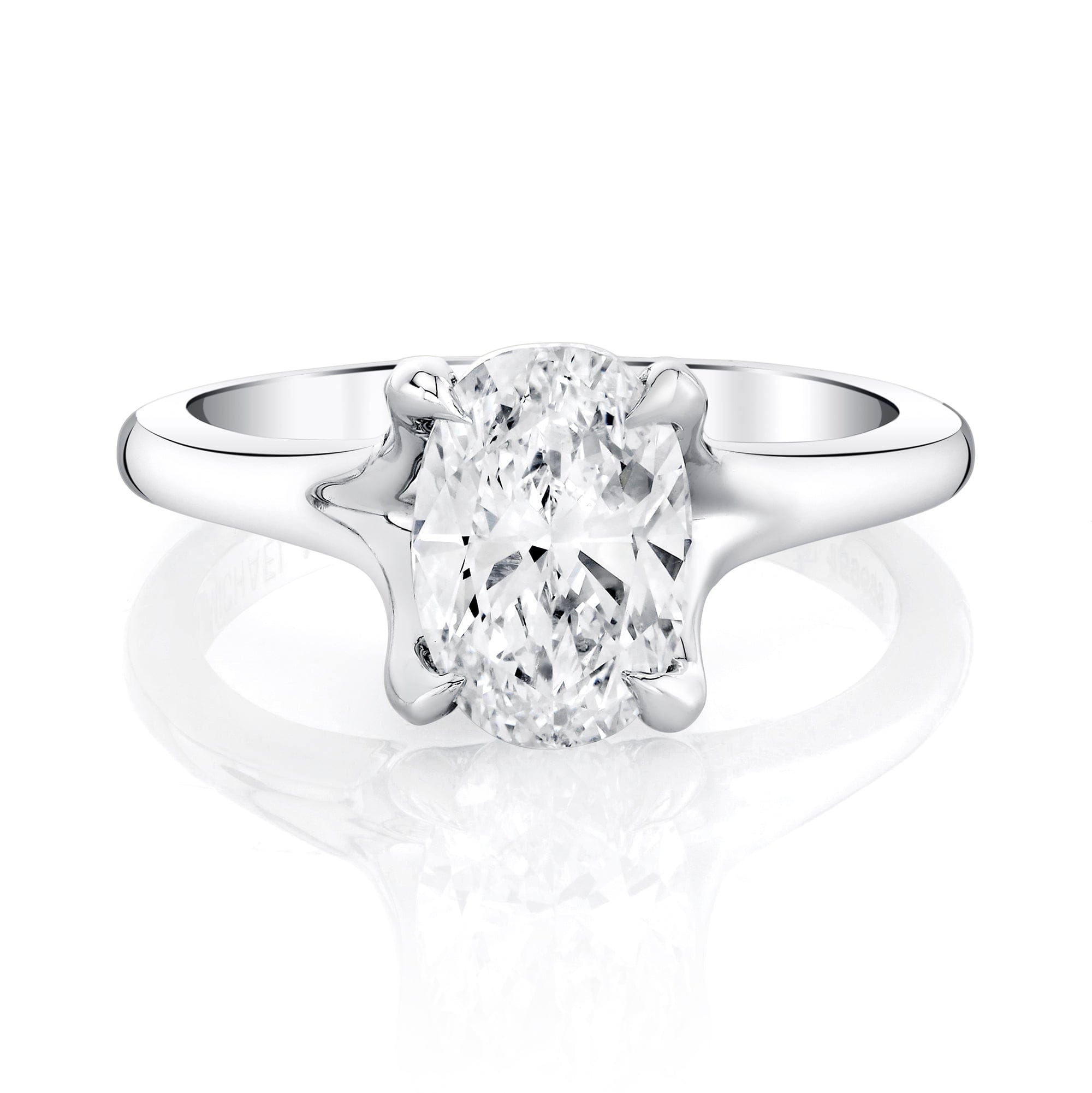 MICHAEL M Engagement Rings 18K White Gold Icons R840-2