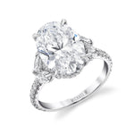 MICHAEL M Engagement Rings 18K White Gold Icons R844-5-OV