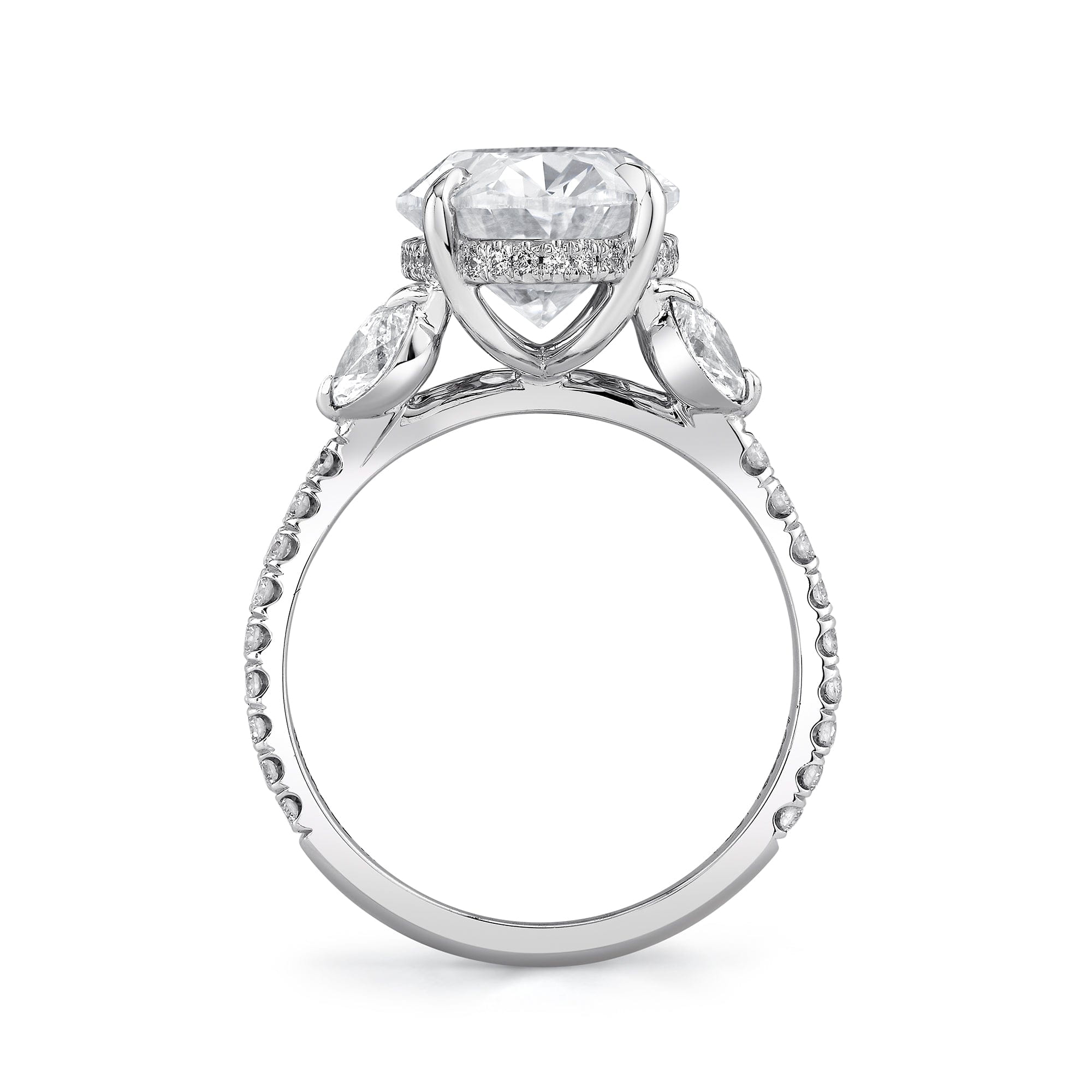 MICHAEL M Engagement Rings 18K White Gold Icons R844-5-OV
