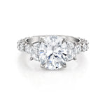 MICHAEL M Engagement Rings 18K White Gold Meksian R908-4 Oval R908-4