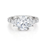 MICHAEL M Engagement Rings 18K White Gold Meksian R908-4 Oval R908-4