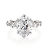 MICHAEL M Engagement Rings 18K White Gold Monarch R833-3 Oval