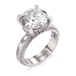 MICHAEL M Engagement Rings 18K White Gold Montage R835-4 Round