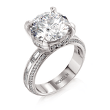 MICHAEL M Engagement Rings 18K White Gold Montage R835-4 Round