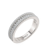 MICHAEL M Engagement Rings 18K White Gold Wedding Band R671B