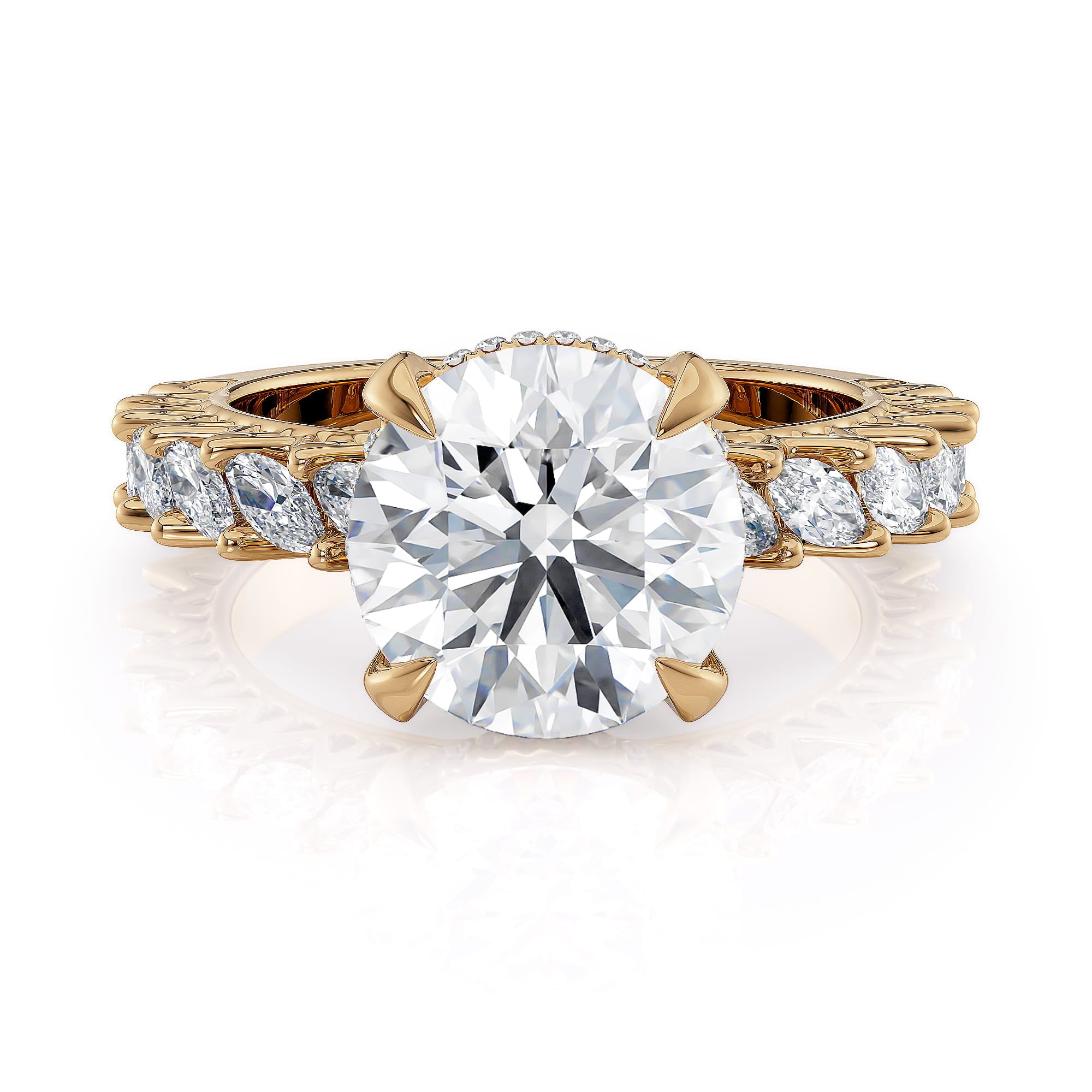 MICHAEL M Engagement Rings 18K Yellow Gold / 4 / 1 Meksian R906 R906-1