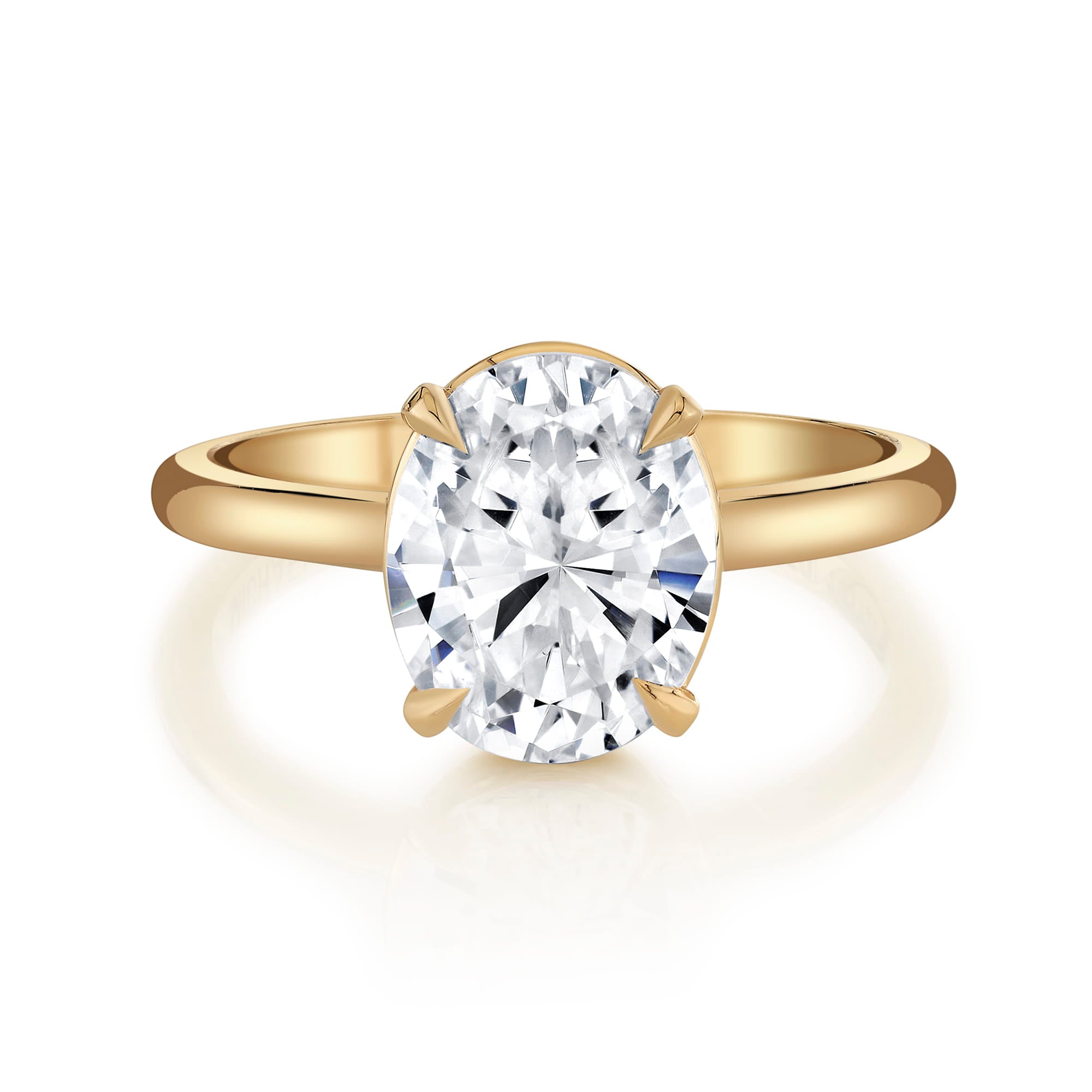 MICHAEL M Engagement Rings 18K Yellow Gold / 4 / 1 Solitaire R750HP R750HP-1