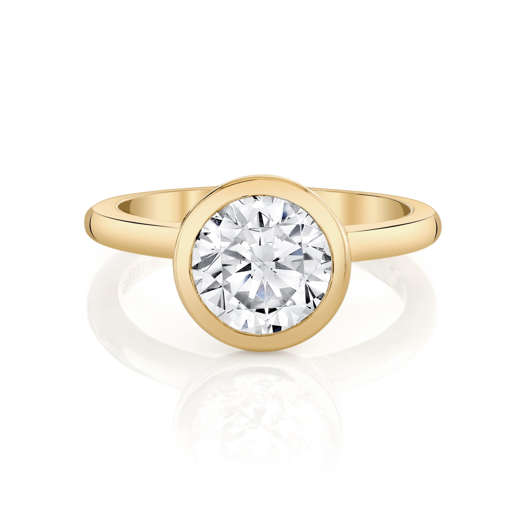 MICHAEL M Engagement Rings 18K Yellow Gold / 4 / 1 Solitaire R838 Round R838-1RD