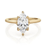 MICHAEL M Engagement Rings 18K Yellow Gold / 4 Crown R828-2 Marquise R828-2