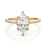 MICHAEL M Engagement Rings 18K Yellow Gold / 4 Crown R828-2 Marquise R828-2