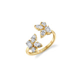 MICHAEL M Engagement Rings 18K Yellow Gold / 4 Montage Cluster Bypass Ring F412-4-YG