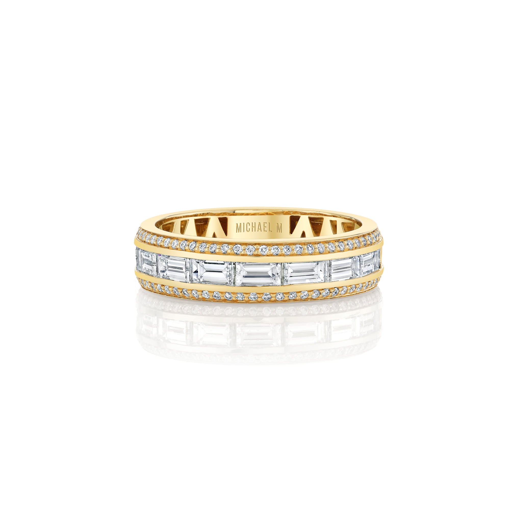 MICHAEL M Engagement Rings 18K Yellow Gold / 4 Wedding Band MB124-H MB124-H