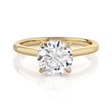 MICHAEL M Engagement Rings 18K Yellow Gold / 5 Icons - Crown Round Hidden Halo IR826-1.5RD