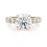 MICHAEL M Engagement Rings 18K Yellow Gold / 5 Icons - Meksian Round Hidden Halo IR902-4RD