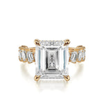 MICHAEL M Engagement Rings 18K Yellow Gold / 5 Icons - Montage Emerald Hidden Halo IR825-7.35