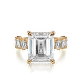 MICHAEL M Engagement Rings 18K Yellow Gold / 5 Icons - Montage Emerald Hidden Halo IR825-7.35