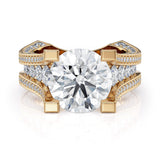 MICHAEL M Engagement Rings 18K Yellow Gold / 5 Strada Round Triple Row ICR302-4.25RD