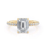 MICHAEL M Engagement Rings 18K Yellow Gold CROWN R715-2 Emerald R715-2EMYG