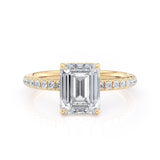 MICHAEL M Engagement Rings 18K Yellow Gold CROWN R715-2 Emerald R715-2EMYG