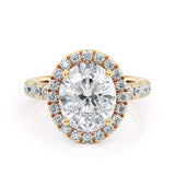 MICHAEL M Engagement Rings 18K Yellow Gold Europa R320L-3-OV R320L-3-OV-YG