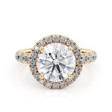 MICHAEL M Engagement Rings 18K Yellow Gold Europa R320L-3 Round R320L-3YG