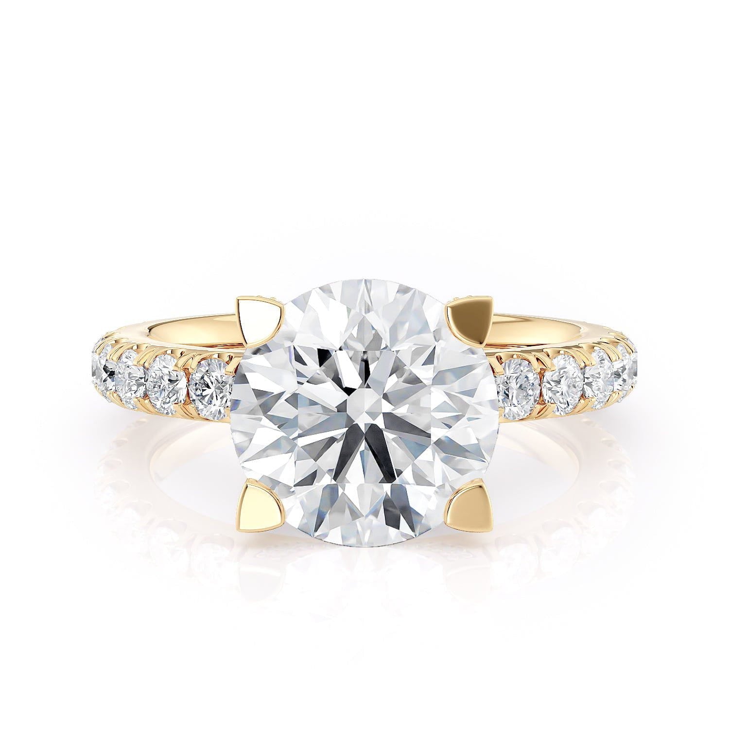 MICHAEL M Engagement Rings 18K Yellow Gold Europa R371L-3 R371L-3YG
