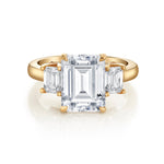 MICHAEL M Engagement Rings 18K Yellow Gold Meksian R907-3 Emerald R907-3