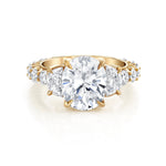 MICHAEL M Engagement Rings 18K Yellow Gold Meksian R908-4 Oval R908-4