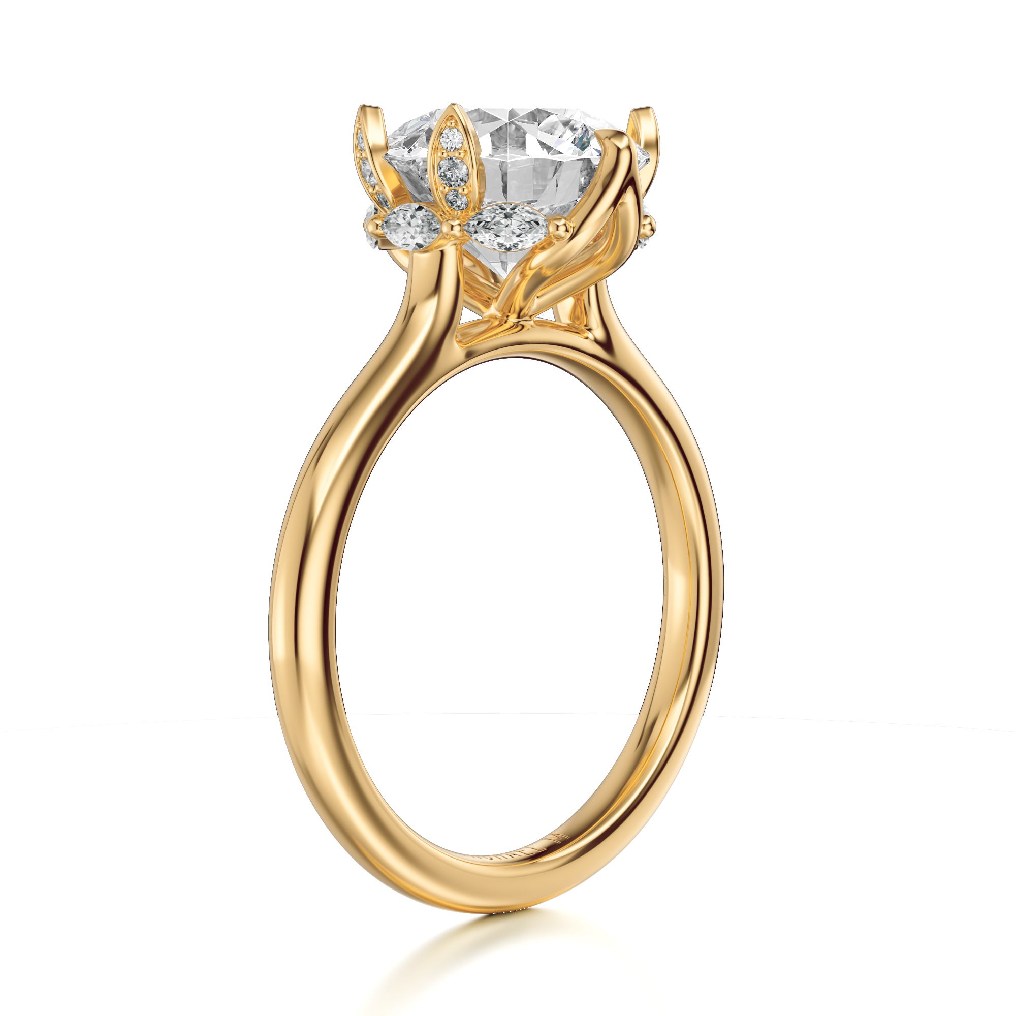 MICHAEL M Engagement Rings Bouquet R850 Round
