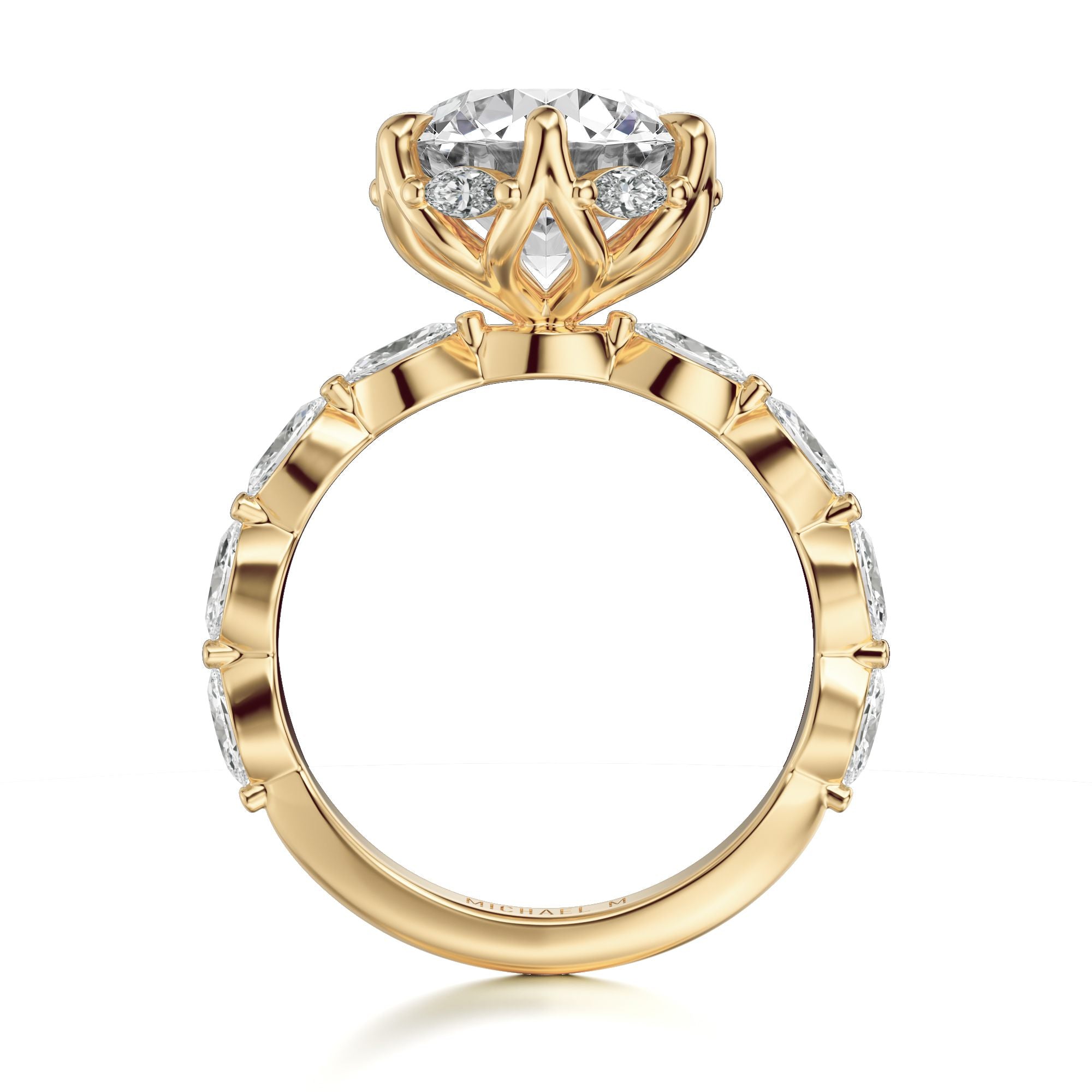 MICHAEL M Engagement Rings Bouquet R856 Round