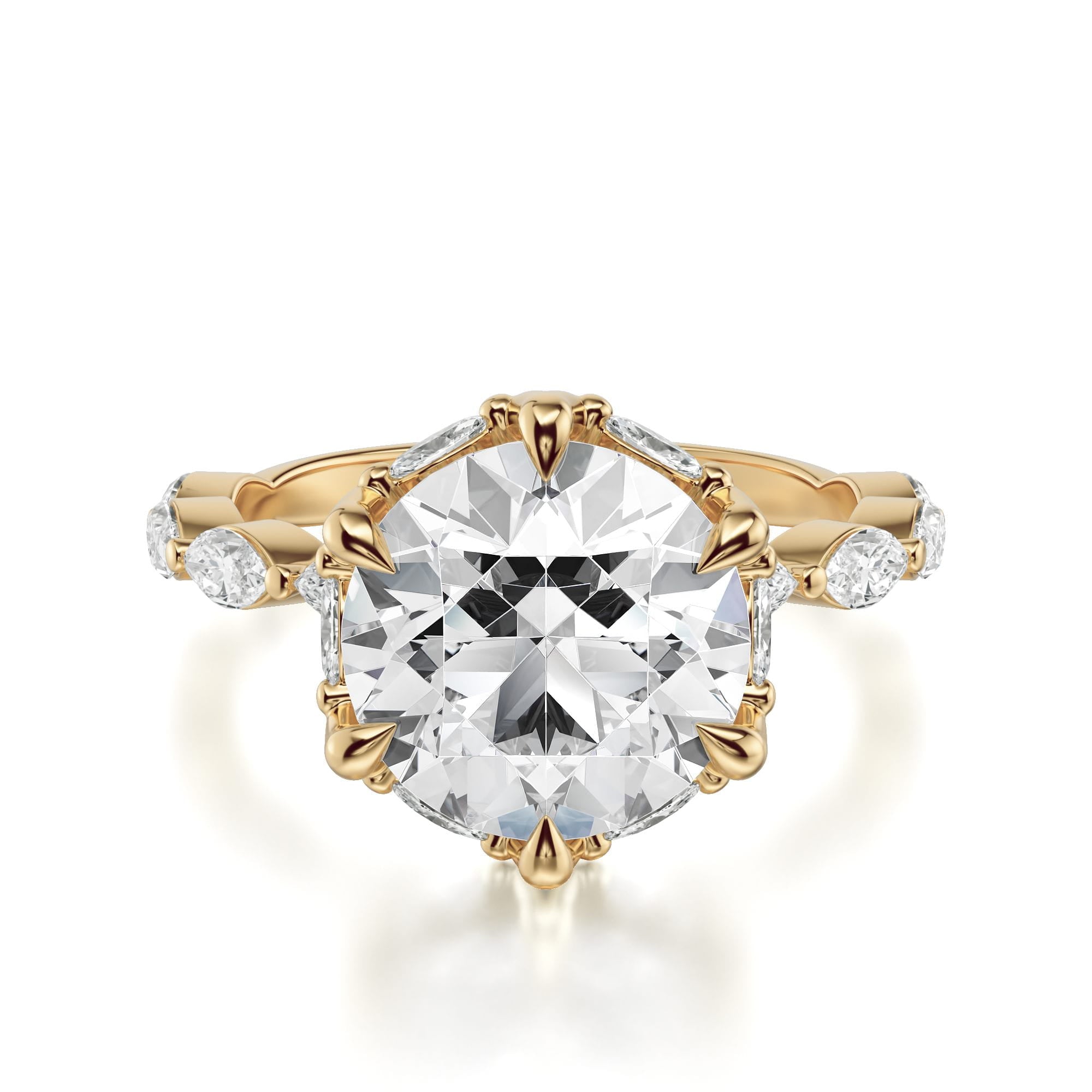 MICHAEL M Engagement Rings Bouquet R856 Round